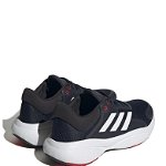 adidas Performance, Pantofi cu garnituri din material textil pentru alergare Response, Negru, Albastru ultramarin, 6