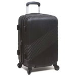 Set Engross 3 valize troler ABS, 4 roți, negru, 3 dimensiuni, 
