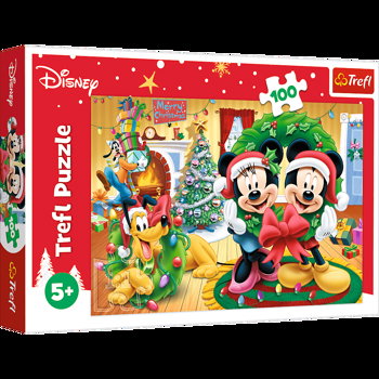 Puzzle Trefl Disney Mickey Mouse, Magia Craciunului 100 piese, Trefl
