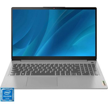 Laptop LENOVO IdeaPad 1 15IGL7, Intel Celeron N4020 pana la 2.8GHz, 15.6" HD, 8GB, SSD 256GB, Intel UHD Graphics, Free DOS, Cloud Grey