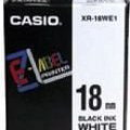 Banda compatibila Casio XR-18WE1, 18mm x 8m text negru / fundal alb, Casio