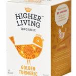 Ceai GOLDEN TURMERIC eco-bio, 15 plicuri, Higher Living, Higher Living