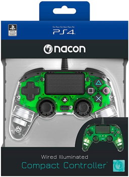 Controller cu fir Nacon Light pentru Playstation 4, Verde