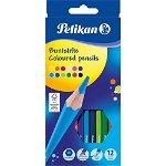 Creioane Colorate Pelikan Lacuite, Set 12, Varf 30 mm, Pelikan