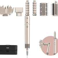 Ondulator 5-in-1 Shark FlexStyle HD446SLEU, 5 moduri de coafare, ondulatoare Auto-Wrap, perie paddle brush pentru indreptare par, concentrator styling, difuzor pentru bucle, 3 trepte de caldura, geanta pentru calatorie, sampanie