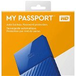 Hard Disk extern WD WDBYNN0010BBL-WESN, 1TB, My Passport, 2,5" USB 3.0, albastru
