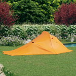 Cort de camping, portocaliu si gri, 317x240x100 cm