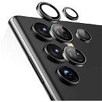 Folie Camera pentru Samsung Galaxy S23 Ultra ESR Lens Protector Tempered Glass Negru