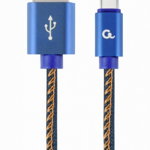 Cablu USB 2.0 la USB-C Premium jeans (denim) 1m, Gembird CC-USB2J-AMCM-1M-BL