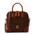 Genti Femei Dooney Bourke Suede Domed Satchel Brown Tmoro, Dooney & Bourke