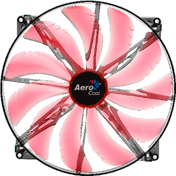 Ventilator / radiator Aerocool Silent Master Red LED 200mm
