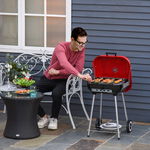 Outsunny Barbecue cu Carbon BBQ Grill cu Capac si Roti, 45x47.5x70cm| Aosom Ro, Outsunny