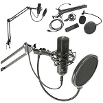 Microfon Usb Pentru Streaming Si Podcast Negru, BST