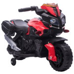 Motocicleta electrica , faruri, claxon, 3 km/h, pentru copii 18-48 luni, Rosu HOMCOM | Aosom RO, HOMCOM
