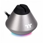 Suport cablu mouse Thermaltake Premium Argent MB1 argintiu iluminare RGB
