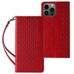 Husa Magnet Strap Stand compatibila cu Samsung Galaxy A34 5G Red, OEM