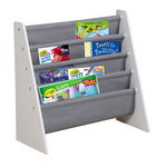 Organizator cu rafturi pentru carti si reviste Ginger Home WhiteGrey, Ginger Home