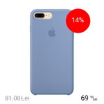 Husa Capac Spate Silicon Azure Albastru Apple iPhone 7 Plus, iPhone 8 Plus