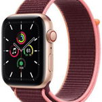 Smartwatch Apple Watch SE Cellular, Retina LTPO OLED Capacitive touchscreen 1.78", Bluetooth, Wi-Fi, 4G, Bratara Sport Loop 44mm, Carcasa Aluminiu, Rezistent la apa (Rosu)