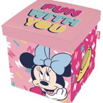 Taburet pentru depozitare jucarii Minnie Mouse, Arditex