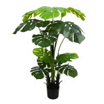 Planta artificiala, Monstera fara ghiveci, 15 frunze, D4292, 150cm, verde, 