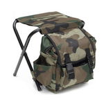 Rucsac si scaun de camping 2 in 1, Volum 10l, 37x23x25 cm, Camuflaj, OEM