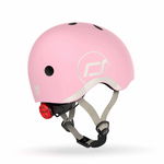 Casca de protectie pentru copii, sistem de reglare magnetic cu led, XXS-S, 45-51 cm, 1 an+, Rose, Scoot Ride, Scoot and Ride