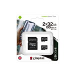 Set 2 carduri de memorie Kingston Canvas Select Plus 32GB MicroSD UHS-I, Kingston