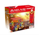 Set de constructie magnetic - 66 piese, MAGPLAYER, 2-3 ani +, MAGPLAYER