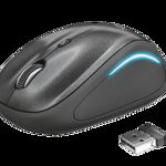 Mouse fara fir Trust Yvi FX Wireless Mouse - negru Specifications General Height of main product (in mm) 95 mm Width of main product (in mm) 57 mm Depth of main product (in mm) 40 mm Total weight 84 g Formfactor compact Ergonomic design no Connectivity , TRUST