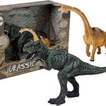 Set figurine dinozauri, Leantoys, Brachiosaurus/Tyrannosaurus Rex, 3 ani+