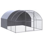 vidaXL Coteț de găini pentru exterior, 3x4x2 m, oțel zincat, vidaXL