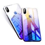 Husa Apple iPhone X, Gradient Color Cameleon Albastru-Galben, MyStyle