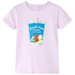 Tricou pentru copii, roz pal, 140, vidaXL