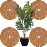 Set de 4 discuri multifunctionale de mulcire Cossteo, nuca de cocos, natur , 60 cm