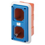 BOX WITH FRAME FOR FLUSH-MOUNTING WITH FLANGED COVER FITTED FOR 2 LIDS SBF - IP55, Gewiss