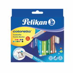 Markere pentru textile, 12 buc/set, Pelikan Colorella, Pelikan
