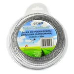 Fir taiere pentru masini de tuns iarba, ondulata, din plastic otelit, 2.4mm x 50m, G73971, Geko