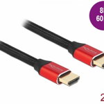 Cablu Delock Ultra High Speed HDMI48 Gbps 8K 60 Hz gri 2 m certificat, Delock