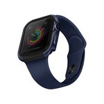 Husa Uniq Valencia din Silicon&Aluminiu pentru Apple Watch Seria 4/5/6/SE (44mm), Albastru