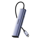 Hub USB Type-C Ugreen CM475, 3 x USB-A, 1 x RJ45 (Gri), Ugreen