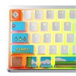Tastatura Mecanica Gaming QwertyKey65 Arcade Hotswap, RGB, Switch Brown (Alb), QwertyKey
