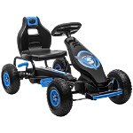 HOMCOM Go kart cu pedale pentru copii, Go kart de curse cu scaun reglabil, cauciucuri gonflabile, amortizor | AOSOM RO, HOMCOM