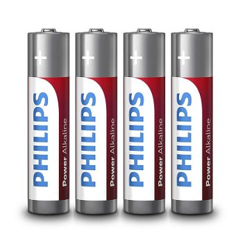 Baterii Power Alkaline AA 4-FOIL W/ STICKER, Philips