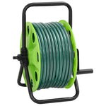 vidaXL Tambur furtun autonom verde set racorduri furtun 0,5" 20 m PVC, vidaXL