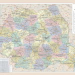 Harta plastifiata, Romania administrativ-rutiera, 140 x 100cm, AMCO PRESS
