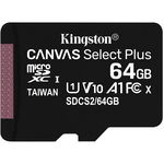 Micro SDXC Canvas Select Plus 100R, 64GB, Clasa 10, UHS-I, Kingston