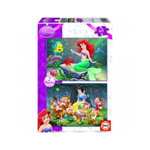 Puzzle Educa - Disney Princesses: Snow White and The Little Mermaid, 2x48 piese (14208), Educa