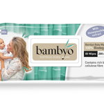 Servetele umede Bambyo 100 biodegradabile 80 bucati, BAMBYO