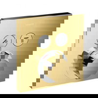 Baterie de dus, Hansgrohe, ShowerSelect, termostatata, cu 2 functii, auriu lucios, 